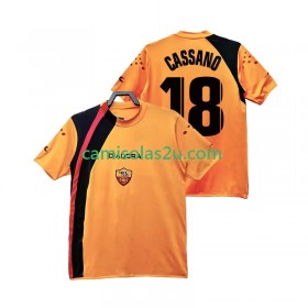 Camisolas de futebol AS Roma CASSANO 18 2006 Retro Equipamento Principal 2005 Manga Curta
